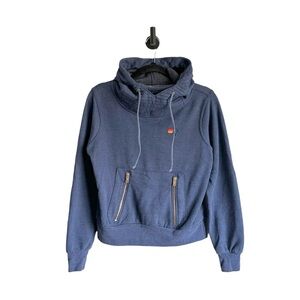Aviator Nation Ninja Hoodie Heathered Navy Womens XS